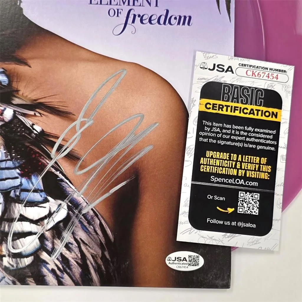 Alicia Keys signed 'The Element of Freedom' vinyl album cover LP autograph ~ JSA, изображение 3