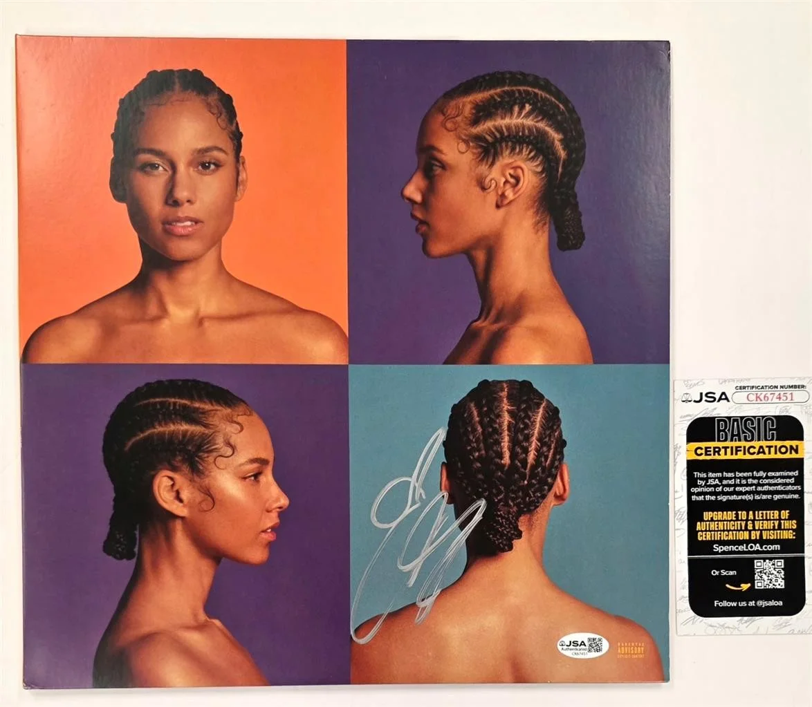 Alicia Keys signed 'Alicia' 2020 vinyl record album cover LP autograph ~ JSA, изображение 2