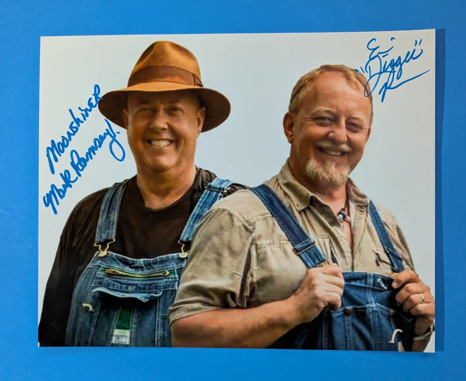 Mark Ramsey and Eric Digger Mane — The Moonshiners, Mark Ramsey And Eric "Digger" Manes Photo Signed 8x10 Distiller