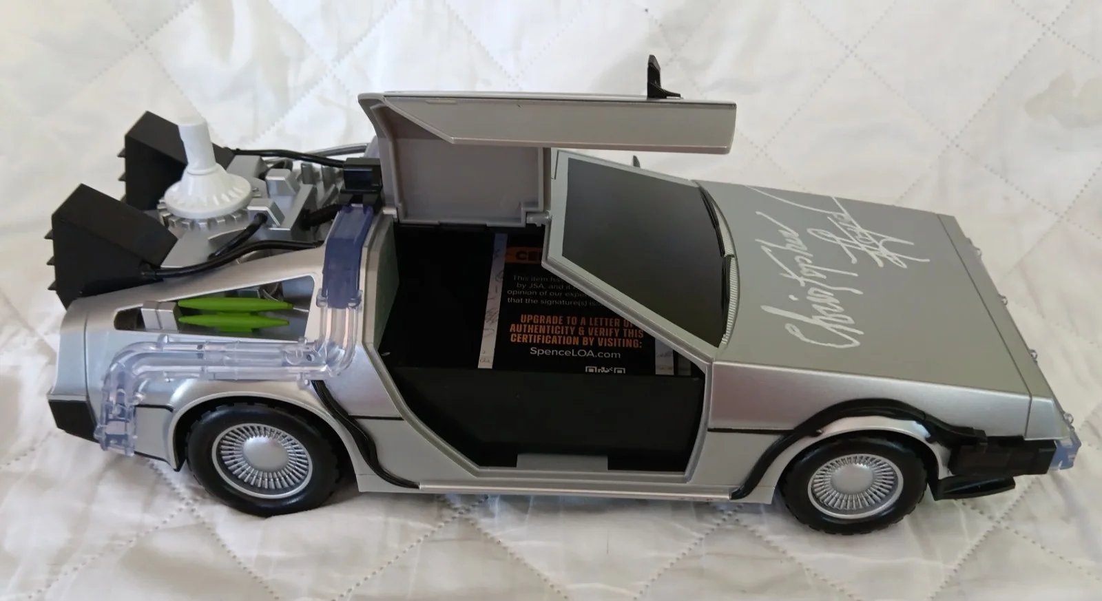 Christopher Lloyd — Christopher Lloyd Signed AMC Delorean Popcorn Bucket JSA Certified, image 2