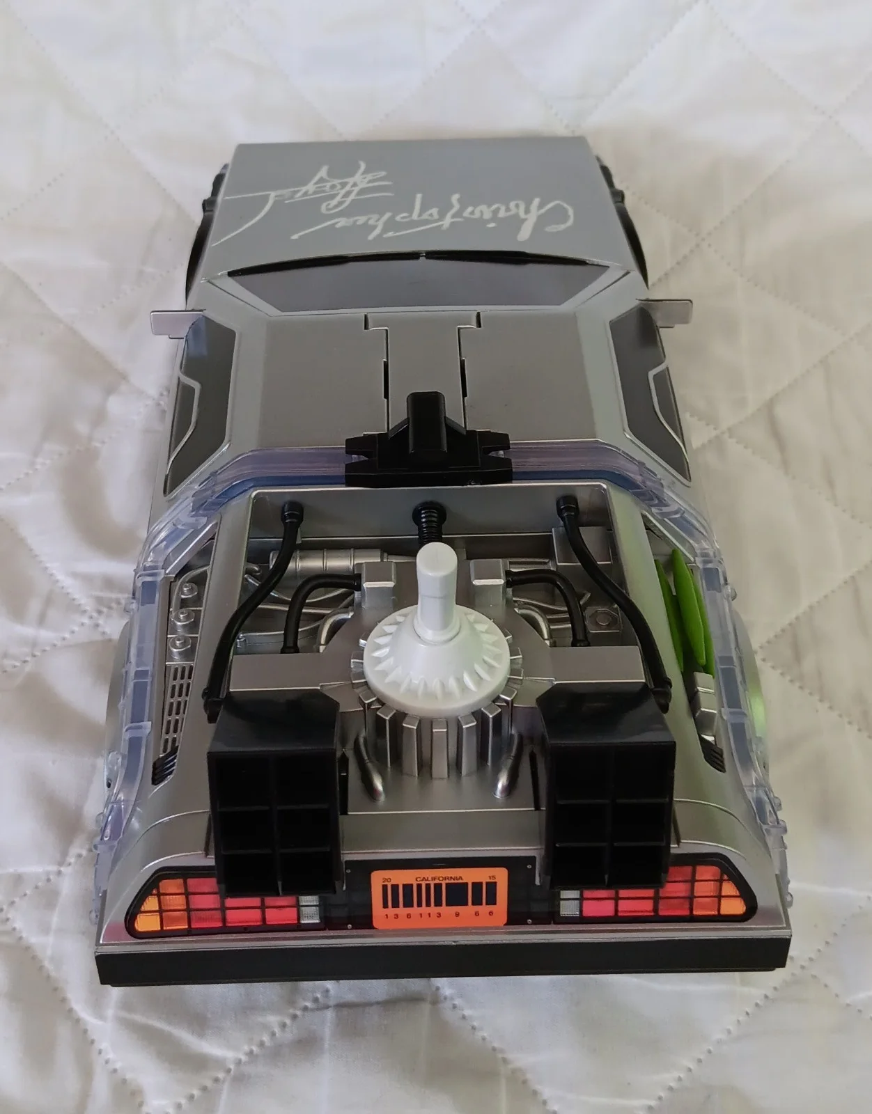 Christopher Lloyd — Christopher Lloyd Signed AMC Delorean Popcorn Bucket JSA Certified, image 3