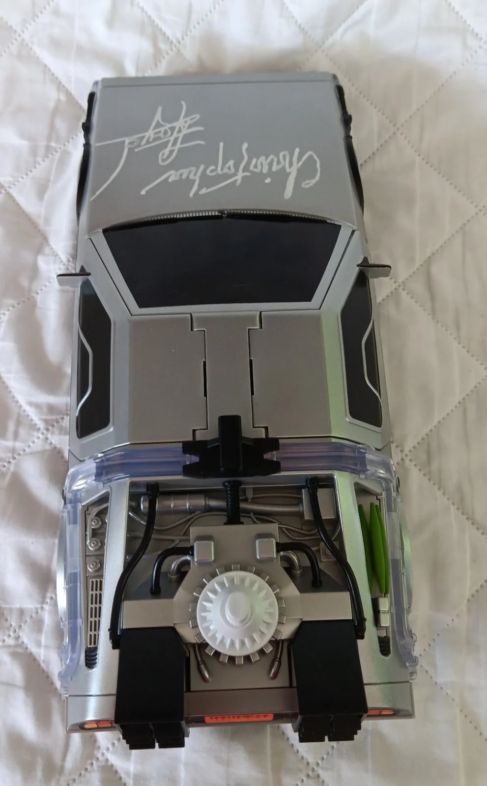 Christopher Lloyd — Christopher Lloyd Signed AMC Delorean Popcorn Bucket JSA Certified, image 4