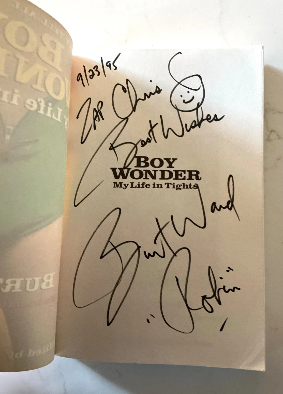 Burt Ward — Burt Ward (Robin) Signed “Boy Wonder My Life In Tights” book., изображение 2
