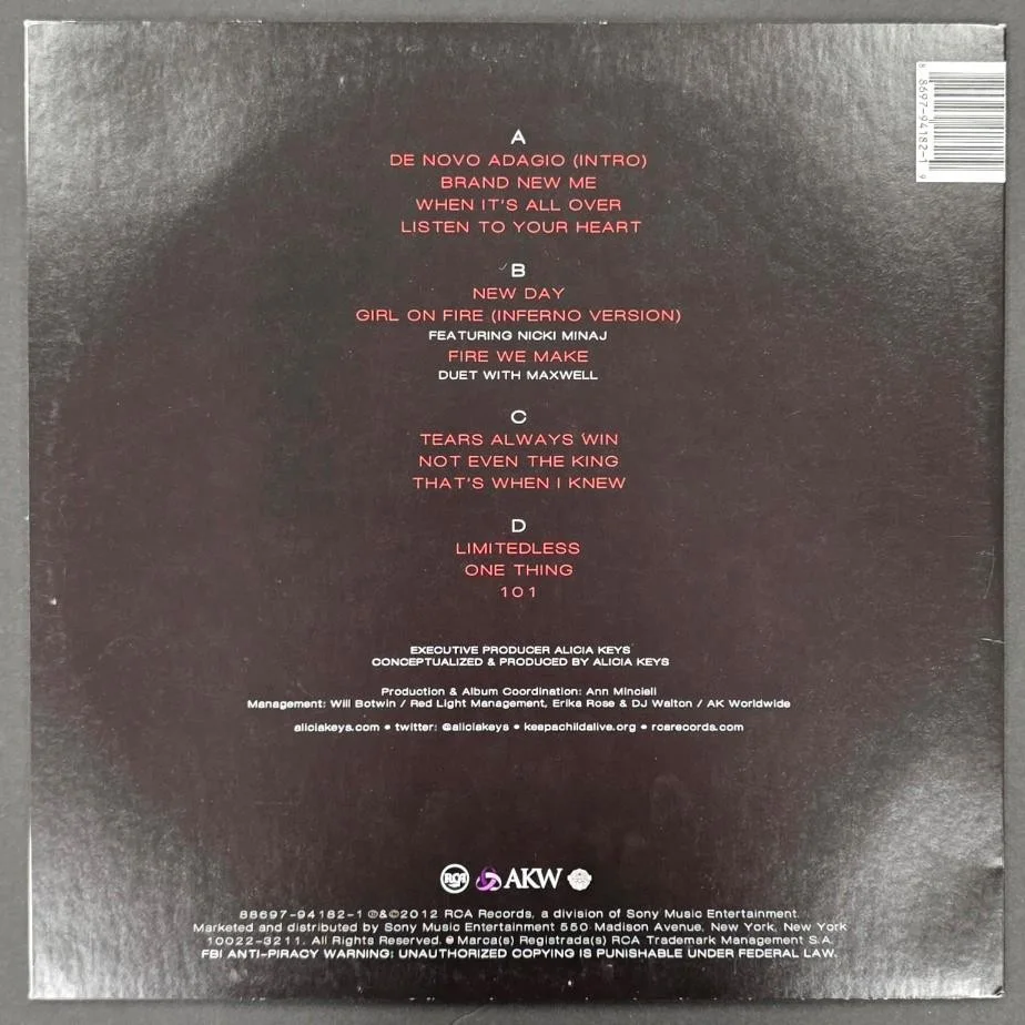 Alicia Keys signed 'Girl on Fire' vinyl record album cover LP autograph ~ JSA, изображение 5