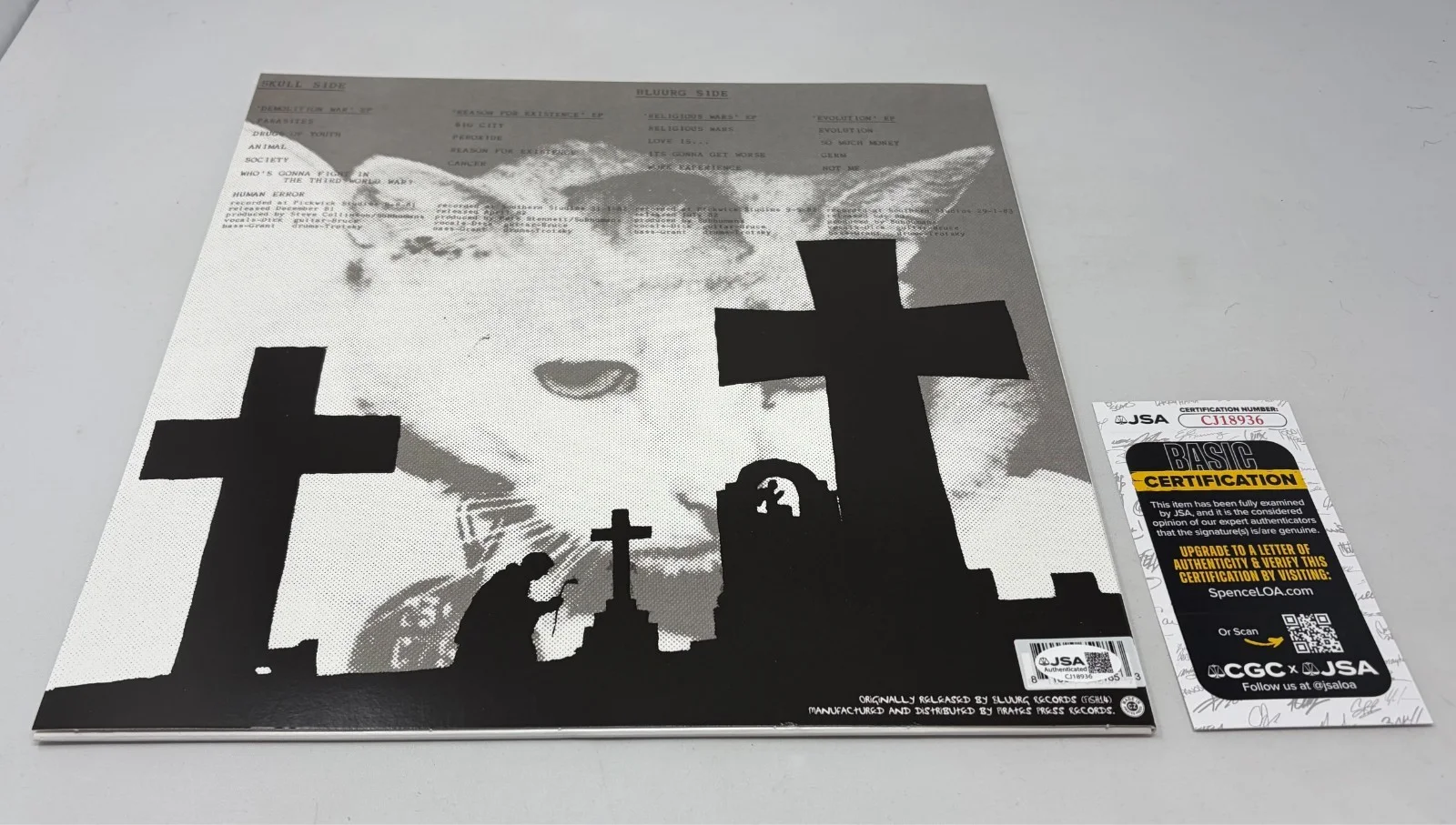 Subhumans signed Demolition War E.P. Album JSA COA, image 2