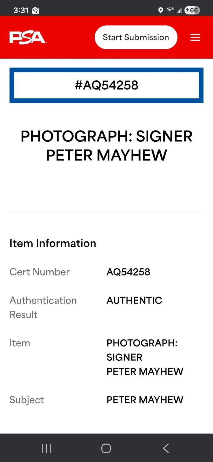 PETER MAYHEW Chewbacca Signed Autograph 8x10 Photo PSA/DNA Authentic, image 5