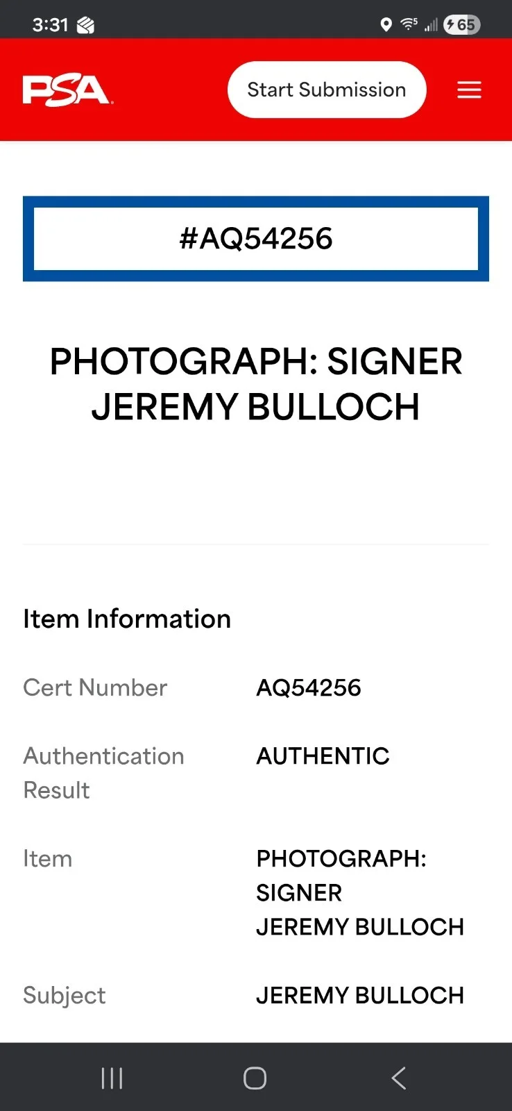 JEREMY BULLOCH Boba Fett Signed Autograph 8x10 Photo PSA/DNA Authentic, изображение 5