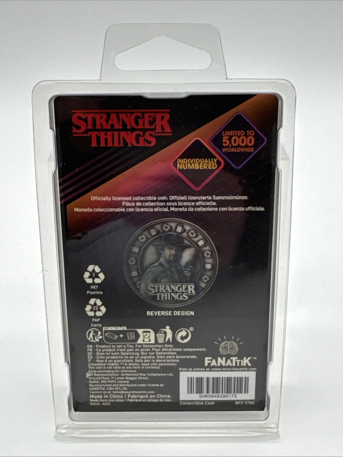 Stranger Things Eleven and Hopper Collectible Coin Sealed Brand New, изображение 2