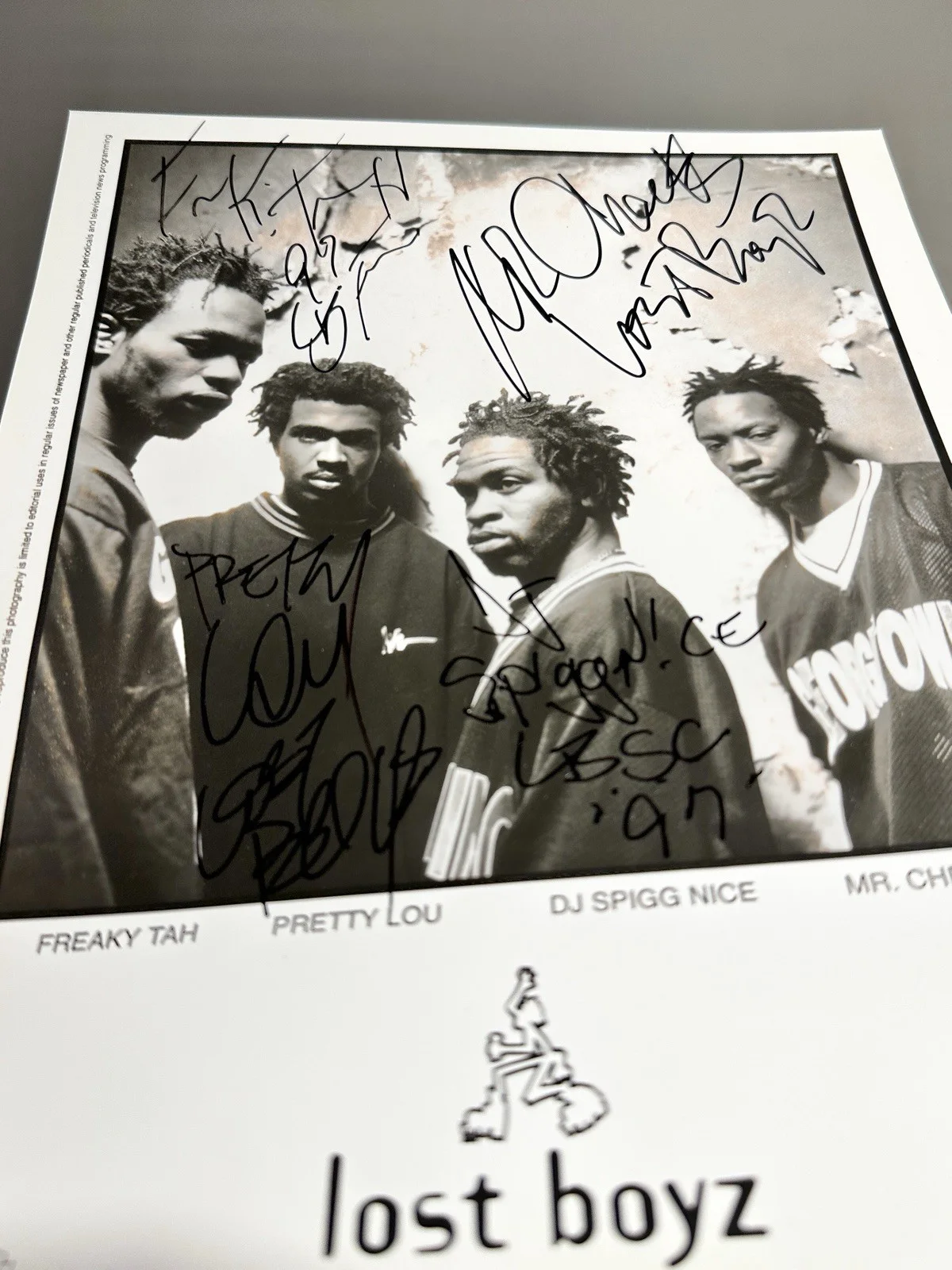 Lost Boyz Autograph Signed Promo Press Photo ACOA Mr. Cheeks Rap Hip-Hop ￼￼, image 2
