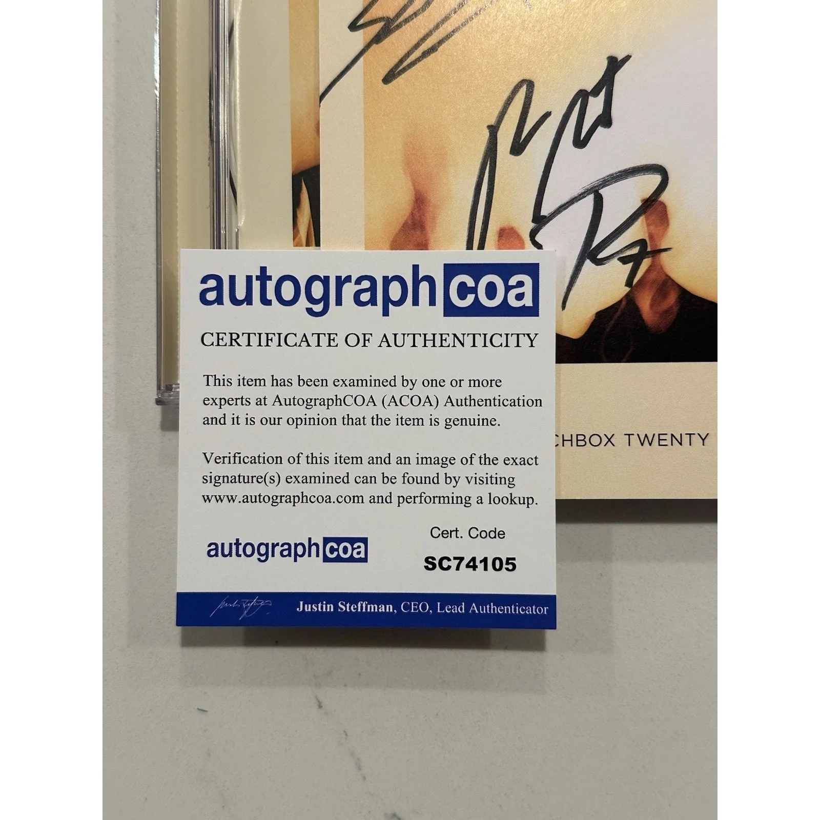 MATCHBOX 20 (Twenty) Where The Light Goes Signed CD Autographed ACOA Certified 2, image 2