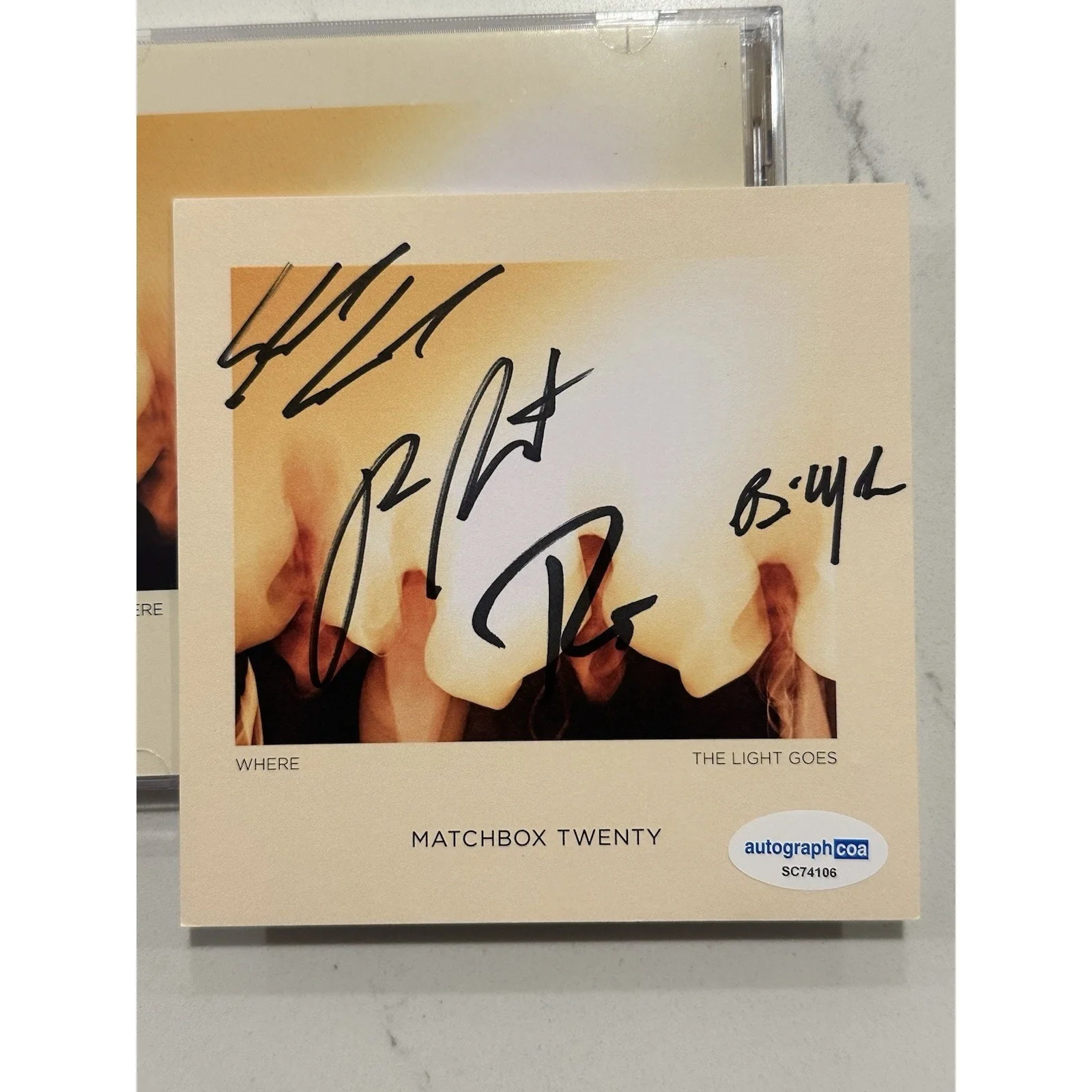 MATCHBOX 20 (Twenty) Where The Light Goes Signed CD Autographed ACOA Certified 1, image 3