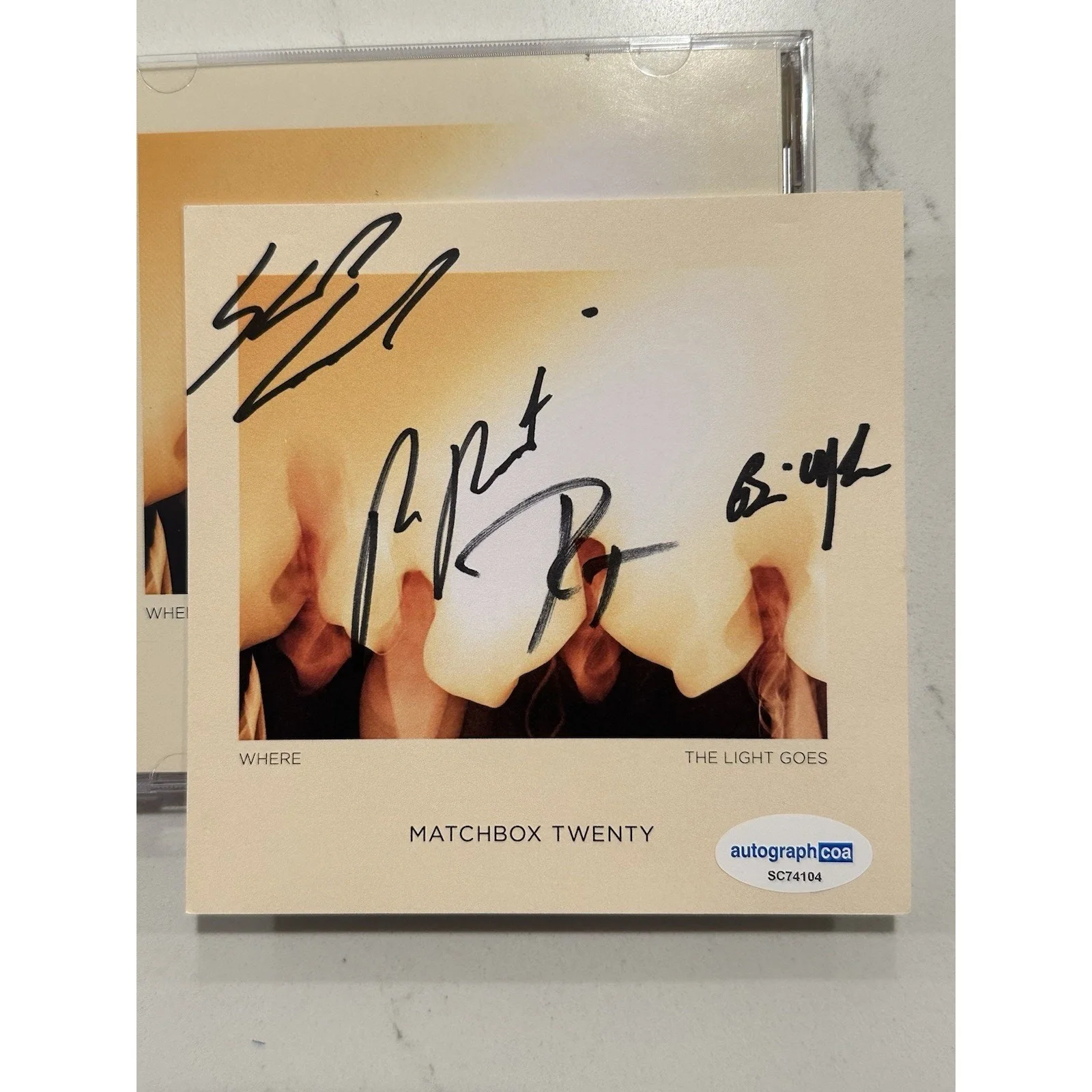 MATCHBOX 20 (Twenty) Where The Light Goes Signed CD Autographed ACOA Certified 3, image 3