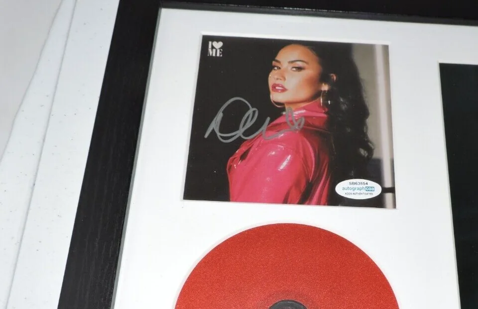 Demi Lovato Signed Autographed CD ACOA Cert Custom Framed, image 2