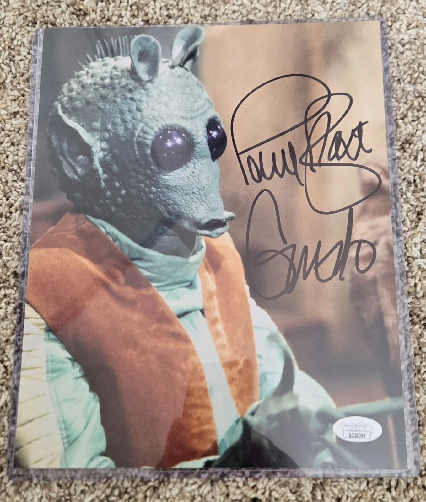 Paul Blake — Paul Blake Star Wars Greedo Autographed Signed 8x10 Photo JSA COA