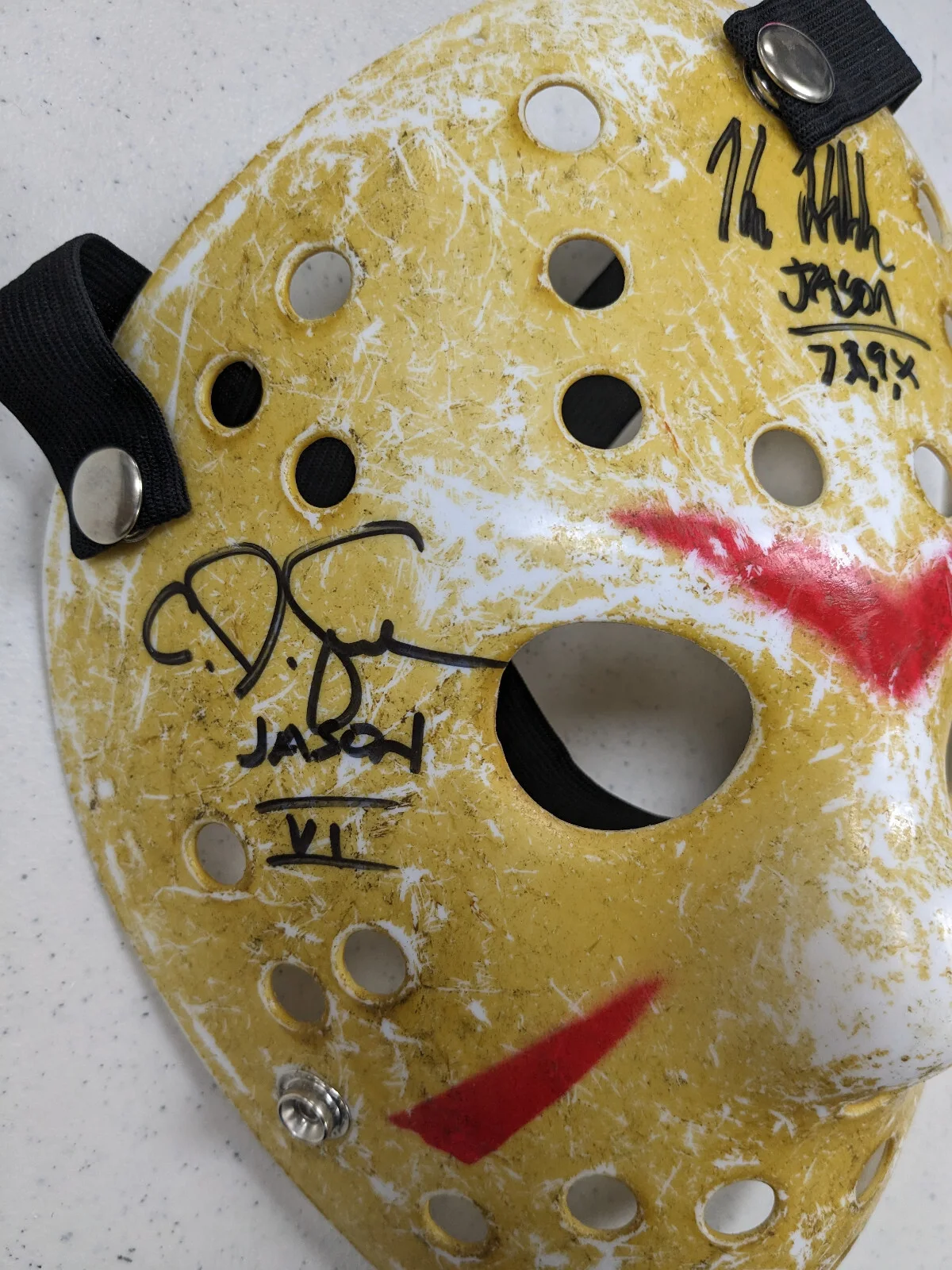 Kane HODDER CJ GRAHAM GILLETTE 3X Signed Hockey MASK JASON F13th BAS JSA COA A, изображение 2