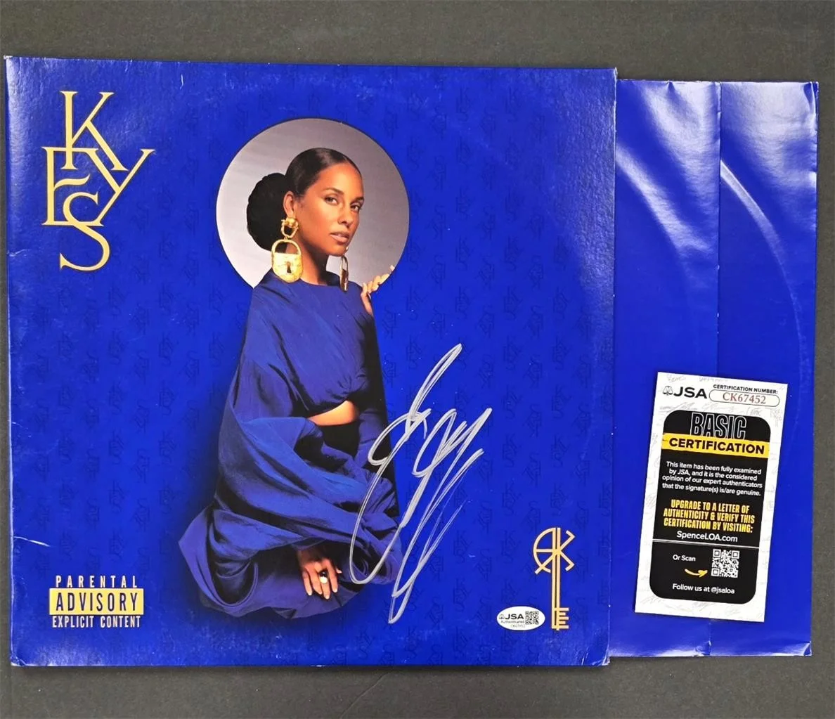 Alicia Keys signed 'Keys' vinyl record album cover LP autograph ~ JSA, image 3