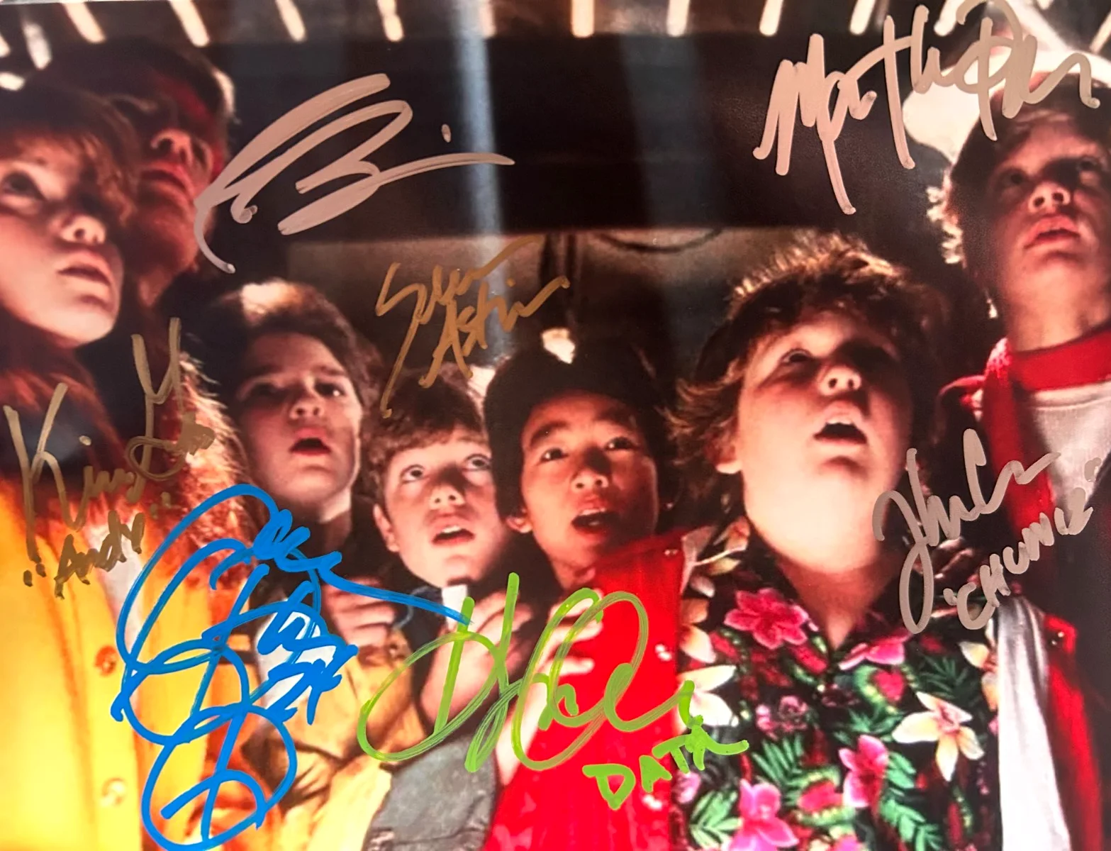 Sean Astin, Corey Feldman, Josh Brolin — THE GOONIES (Cast x7 Signed) 8x10" Authentic Original Autographs GENUINE w/COA, image 3