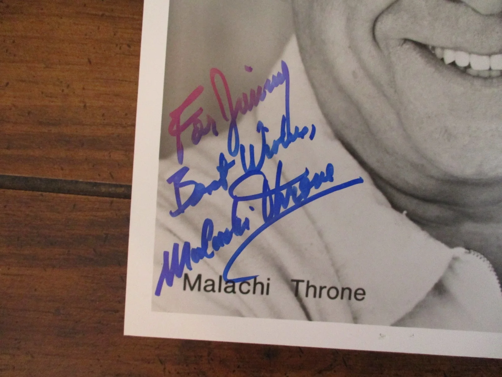 MALACHI THRONE(D-13)(Batman/Star Trek/It Takes A Thief)Signed 8 x 10 B &W Photo, изображение 2