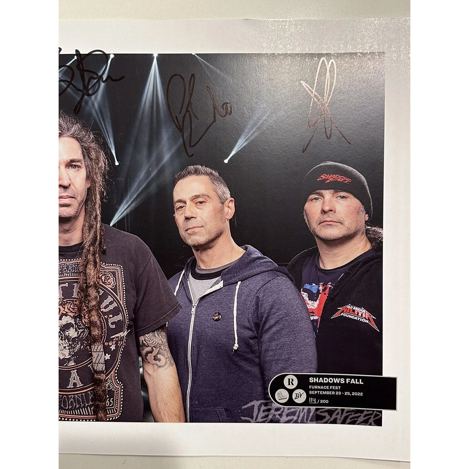 SHADOWS FALL x FURNACE FEST 2022 LIMITED EDITON SIGNED POSTER AUTOGRAPH 114/200, image 4