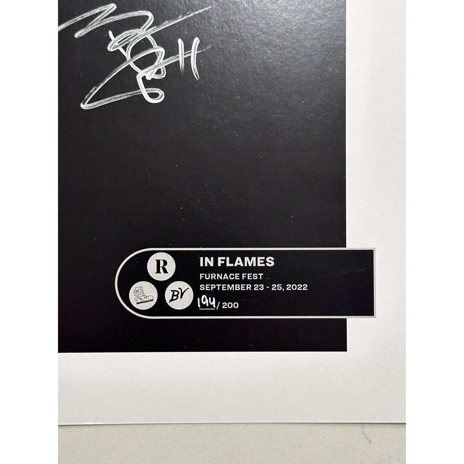 IN FLAMES x FURNACE FEST 2022 LIMITED EDITON SIGNED AUTOGRAPHED 194/200, image 5