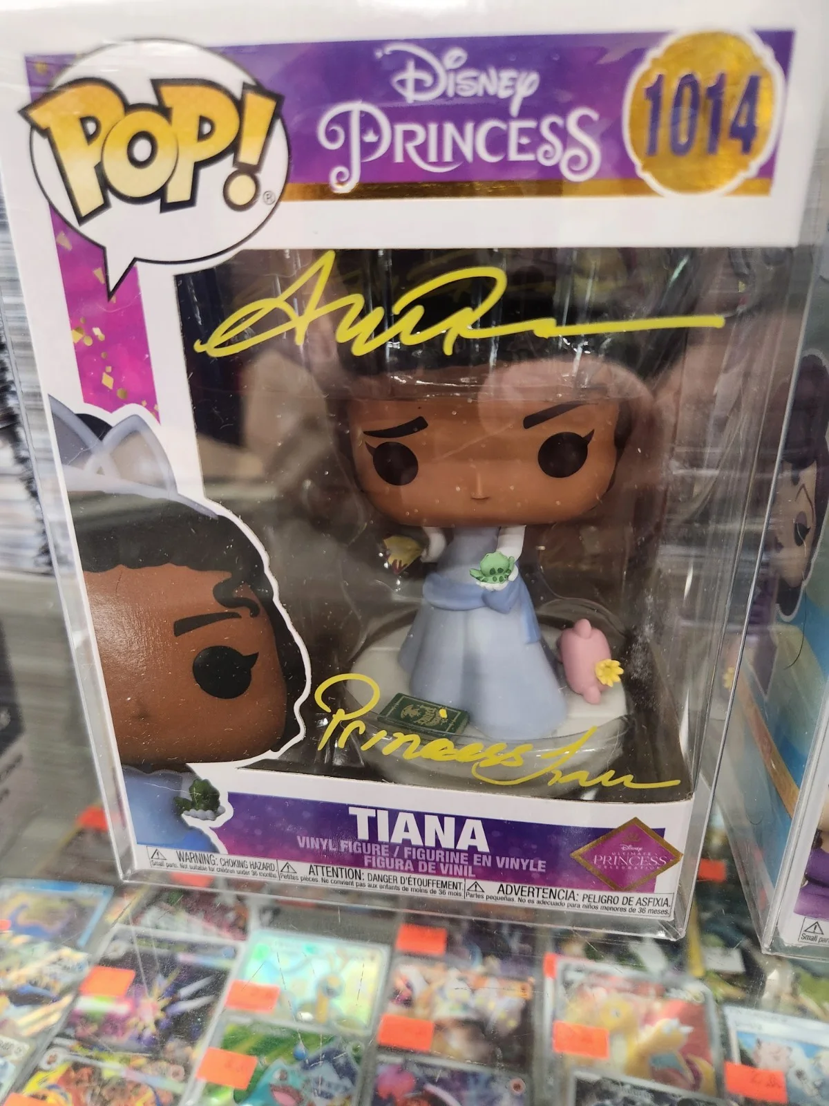Disney Signed Funko Lot/2 Tiana & Meg (Hercules) OC Cert Pop Protector Princess, изображение 2