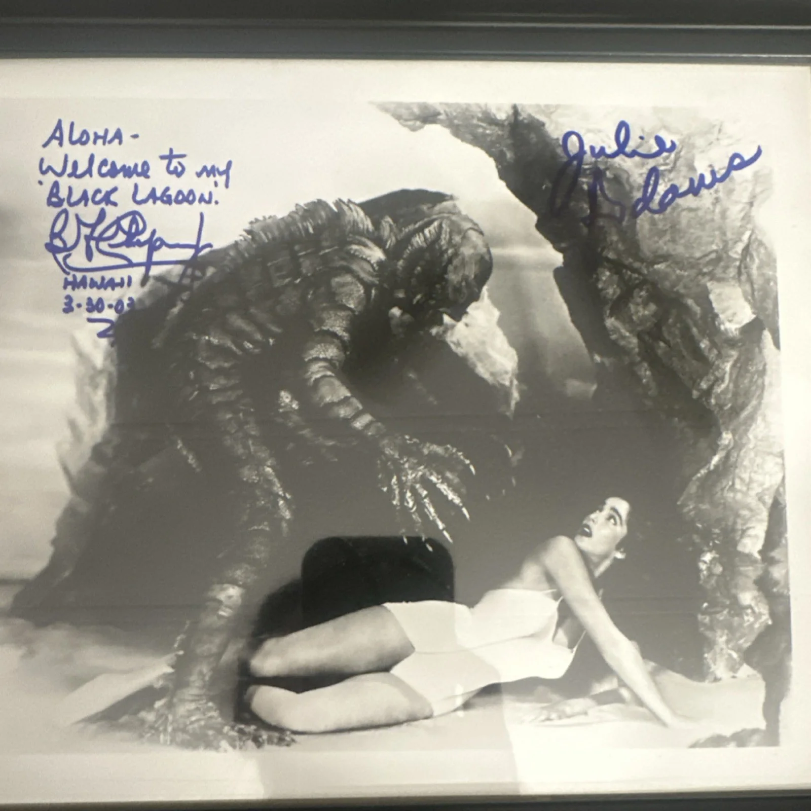 Julie Adams, Ben Chapman — 1954 Creature from Black Lagoon Original Signed Photo Julie Adams Ben Chapman, image 4