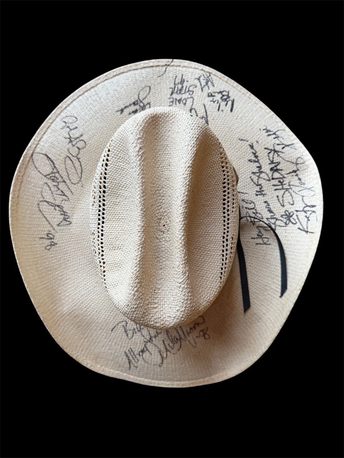 Kenny Chesney + 16 Autographed Bailey Cowboy Hat 1990’s County Music Stars SAS, изображение 2