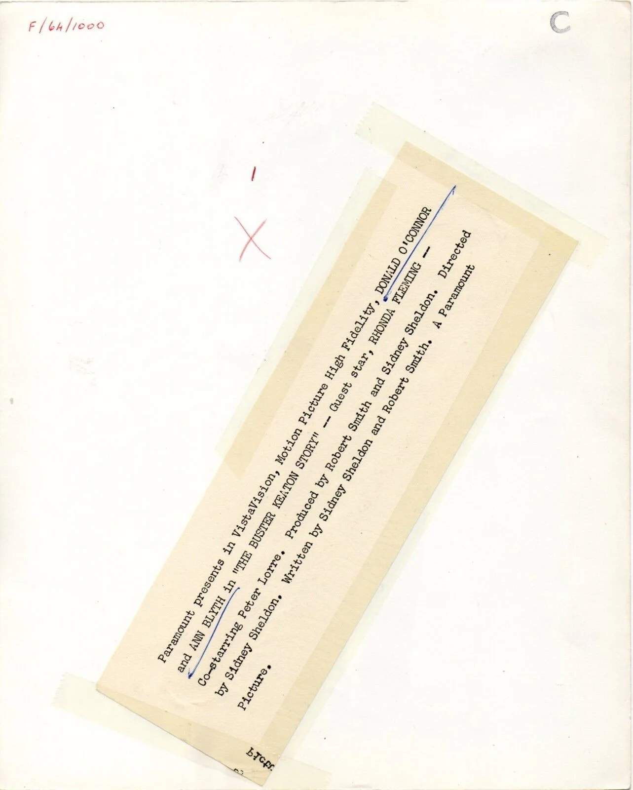 BUSTER KEATON STORY 1957 Donald O’Connor, Ann Blyth 10x8 STILL #41, image 2