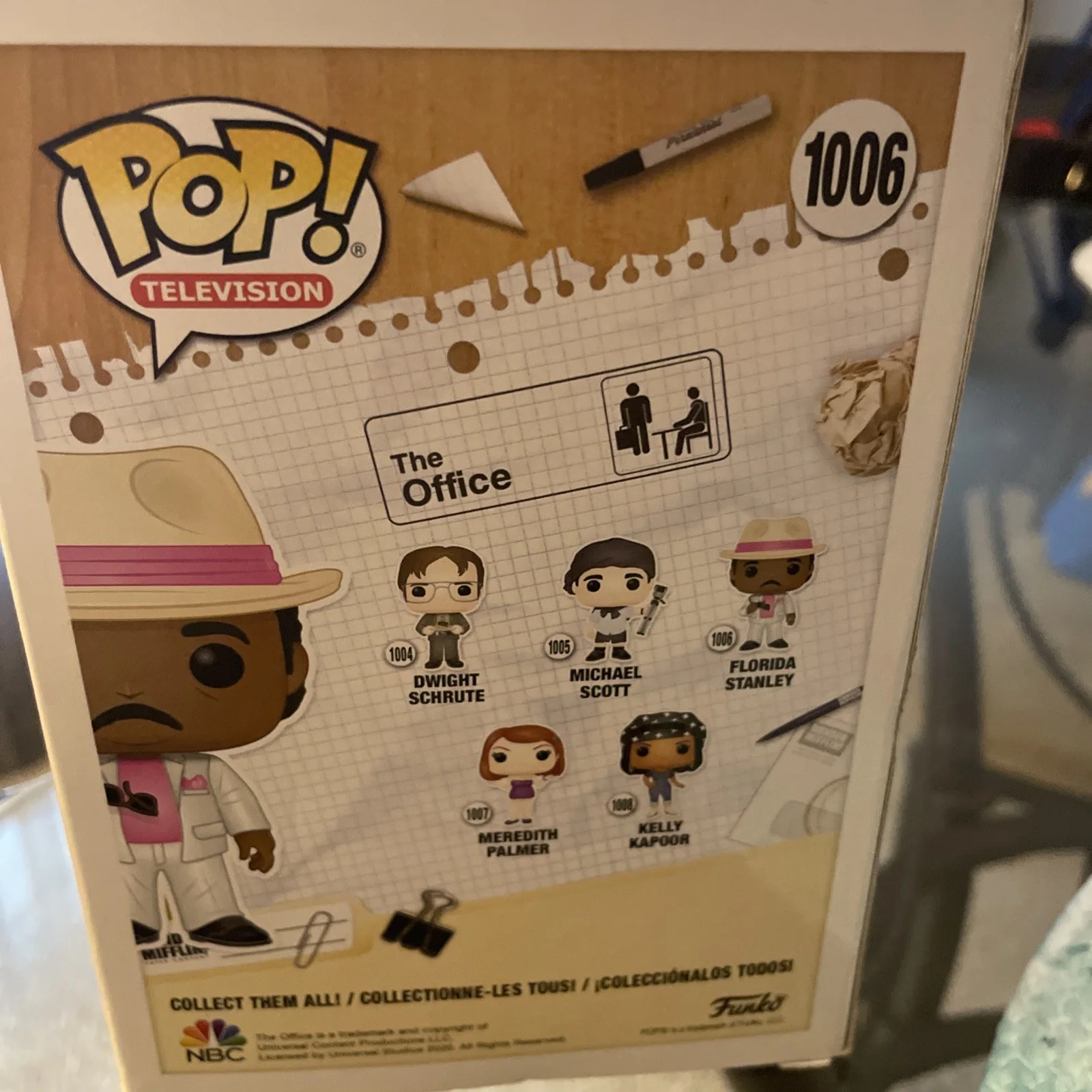 LESLIE DAVID BAKER OFFICE FLORIDA STANLEY HAND SIGNED FUNKO POP-, image 2