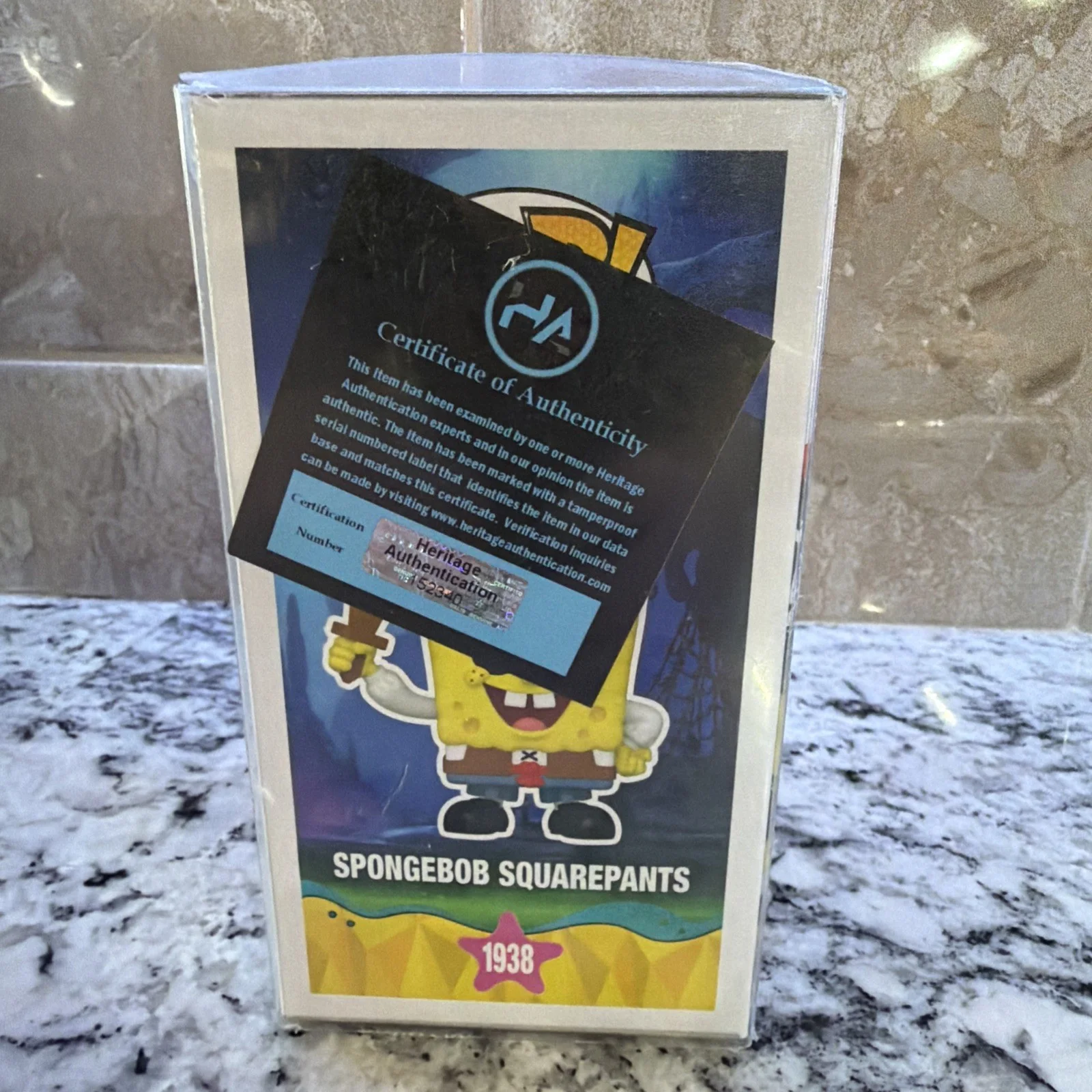 Tom Kenny — Tom Kenny Signed Funko Pop SpongeBob SquarePants RARE 1938 HA COA w/protector, изображение 4