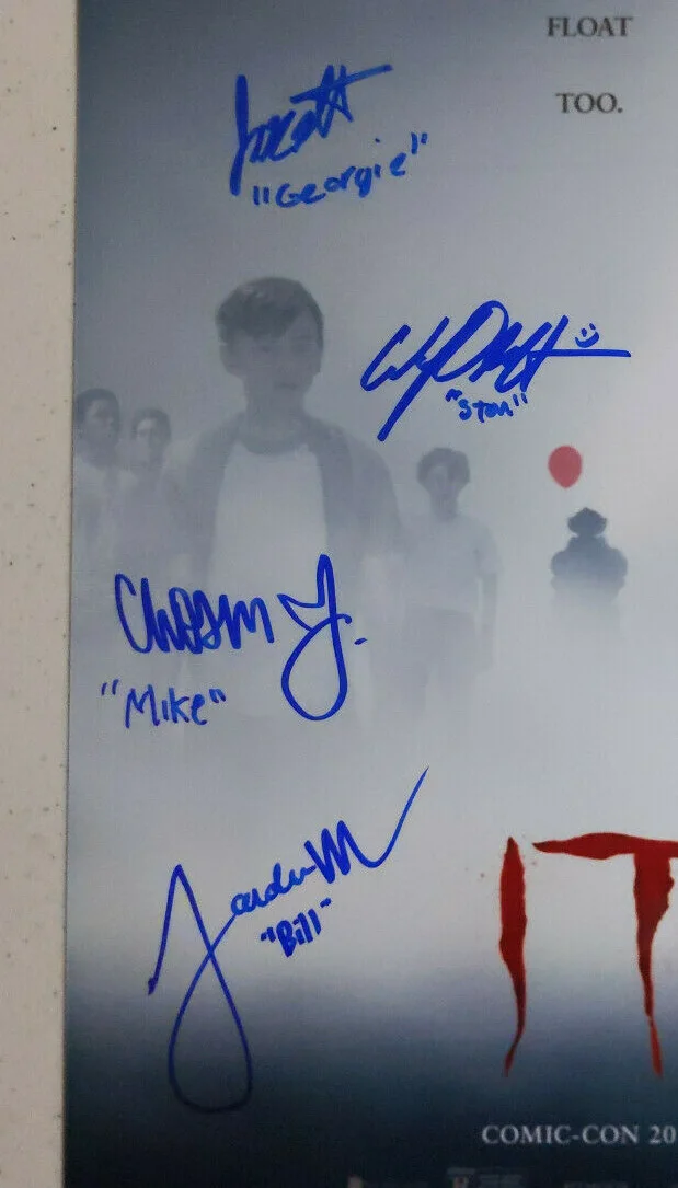 IT Kids Cast 7x Signed IT (2017) 10x13 PHOTO Autograph BAS JSA COA VERY RARE, image 2