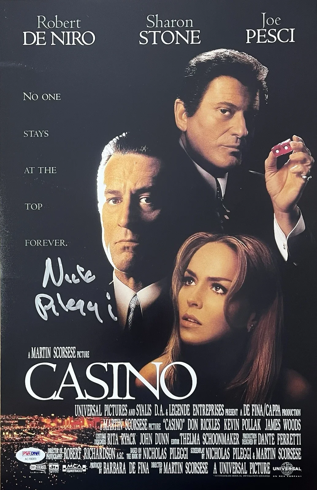 Nicholas Pileggi — Nicholas Pileggi Signed 11 x 17 Photo W/ Coa - Casino- PSA -