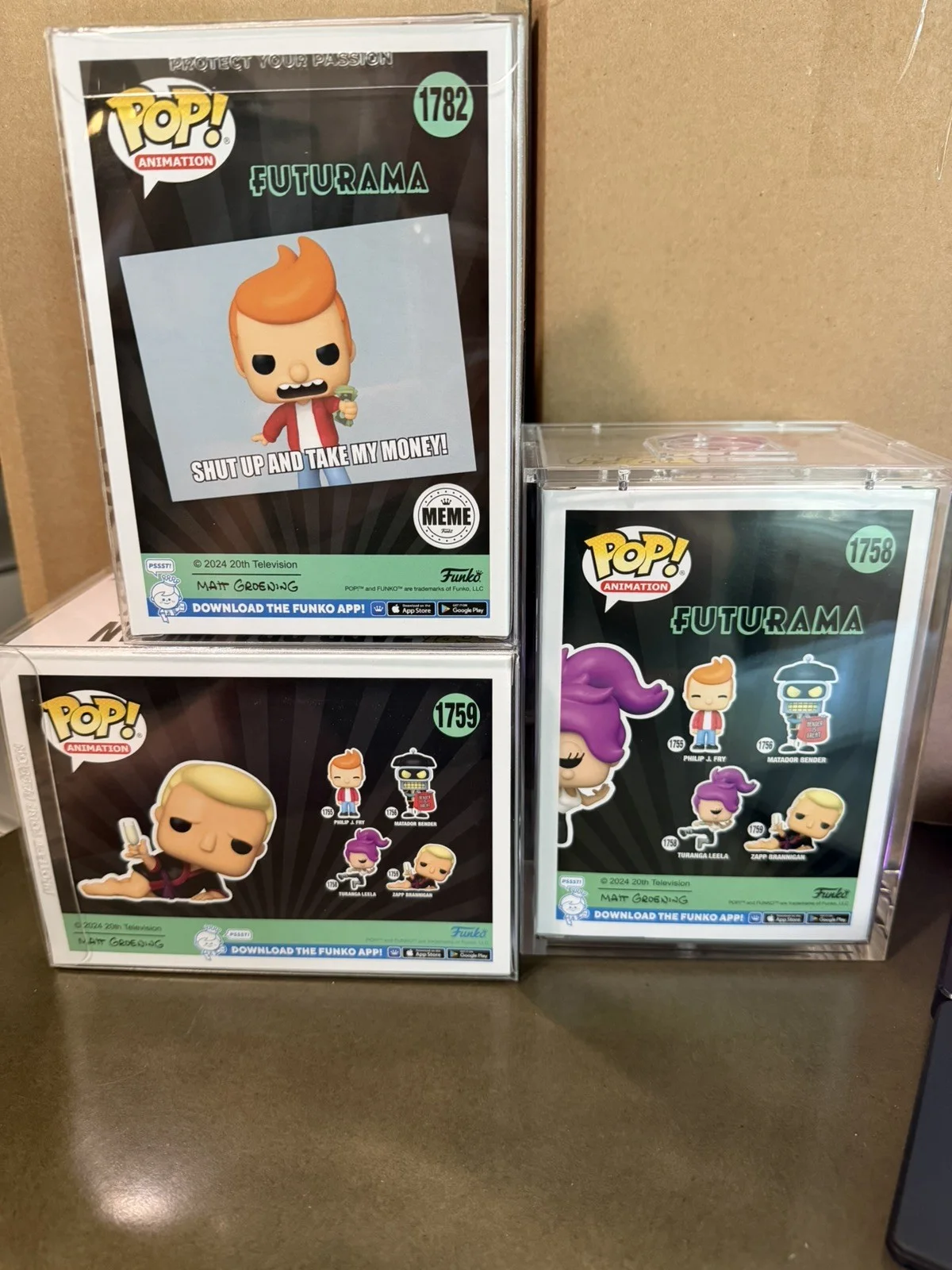 Katey Sagal — (3) Futurama Funko Lot - Leela #1758 (Signed) Katey Segal, Zapp #1759, Fry #1782, изображение 3