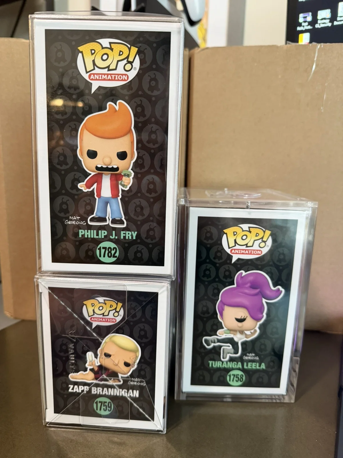 Katey Sagal — (3) Futurama Funko Lot - Leela #1758 (Signed) Katey Segal, Zapp #1759, Fry #1782, изображение 5