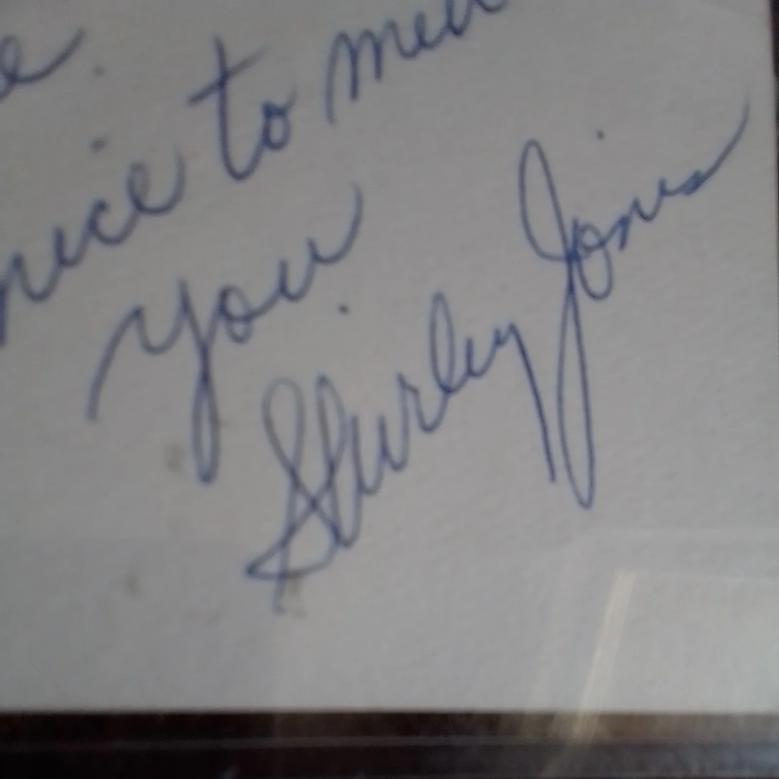 Shirley Jones Elmer Gantry Actress Autographed Signed Index Card AMCo COA 27822, image 2
