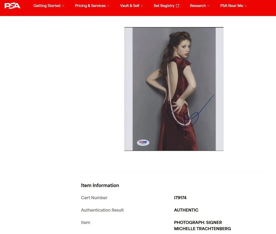MICHELLE TRACHTENBERG SIGNED 8X10 PHOTO PSA/DNA AUTHENTICATED, изображение 5