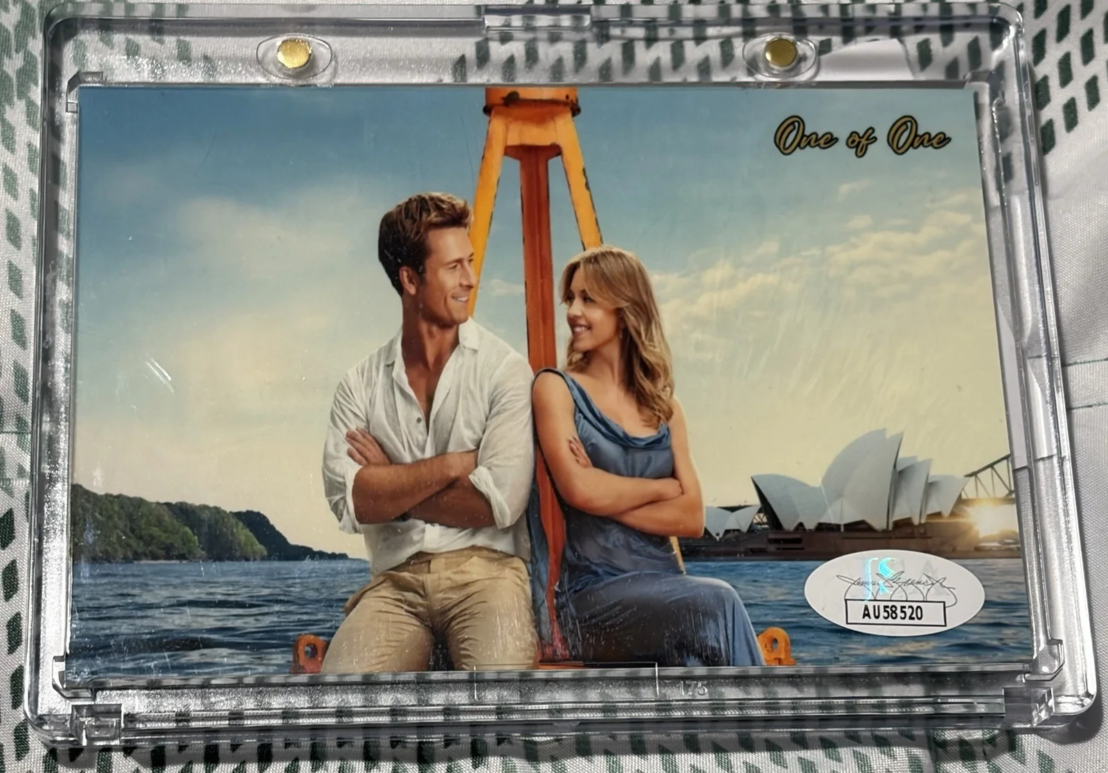 Glen Powell — Glen Powell signed Cut Custom Card JSA COA Sydney Sweeney Movie Auto Rare 🔥🔥, image 2