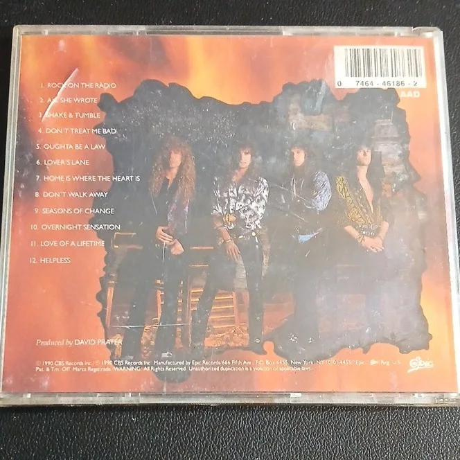 FireHouse Music CD with Autographed Booklet Epic Records 1990 Original, image 2