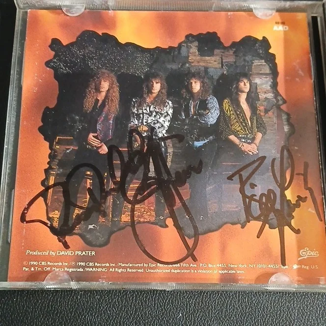 FireHouse Music CD with Autographed Booklet Epic Records 1990 Original, image 4