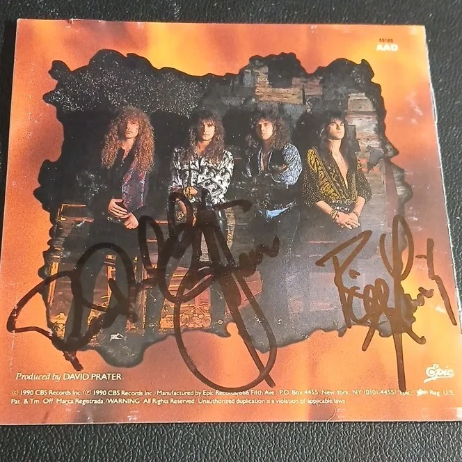 FireHouse Music CD with Autographed Booklet Epic Records 1990 Original, image 5