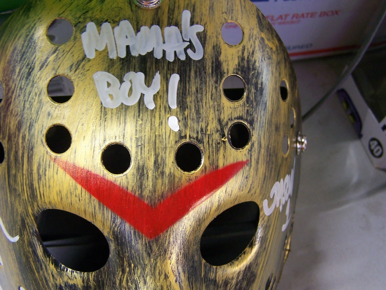 Ari Lehman — Ari Lehman Autographed Friday The 13th Mama's Boy! Mask, image 4