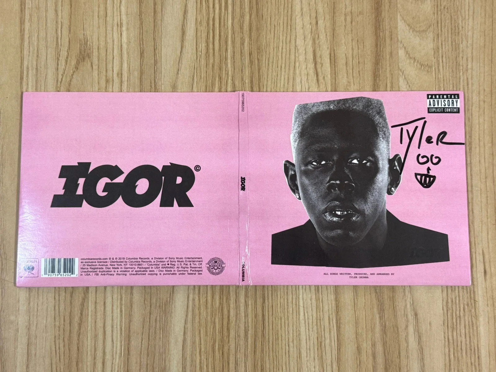Tyler The Creator Signed Autographed IGOR CD Digipak READ DESC*, image 4