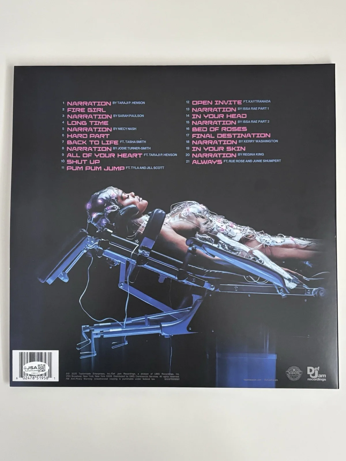 Teyana Taylor Escape Room 2LP Vinyl Signed Autographed JSA COA, изображение 2