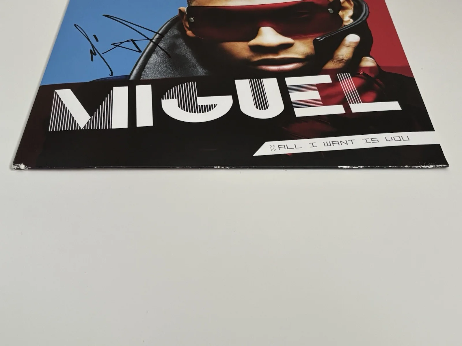 Miguel All I Want Is You LP Red Vinyl Signed Autographed JSA COA, image 2