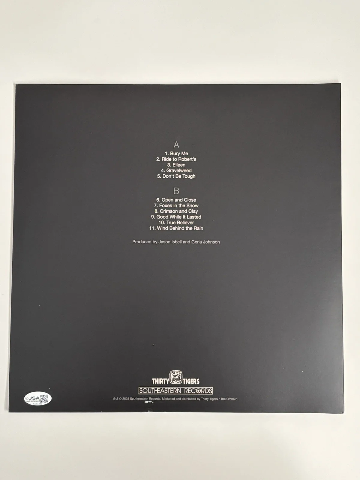 Jason Isbell Foxes In The Snow LP Metallic Gold Vinyl Signed Autographed JSA COA, image 2