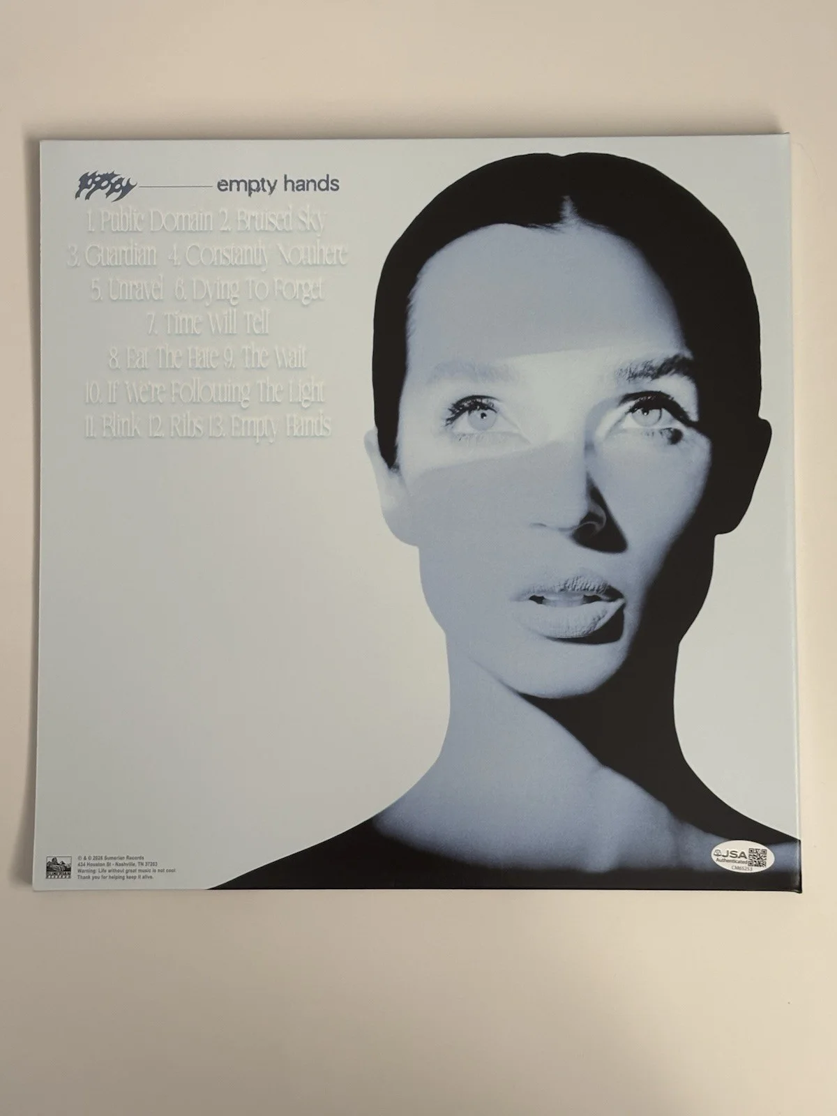 Poppy Empty Hands LP Vinyl Signed Autographed JSA COA, image 2