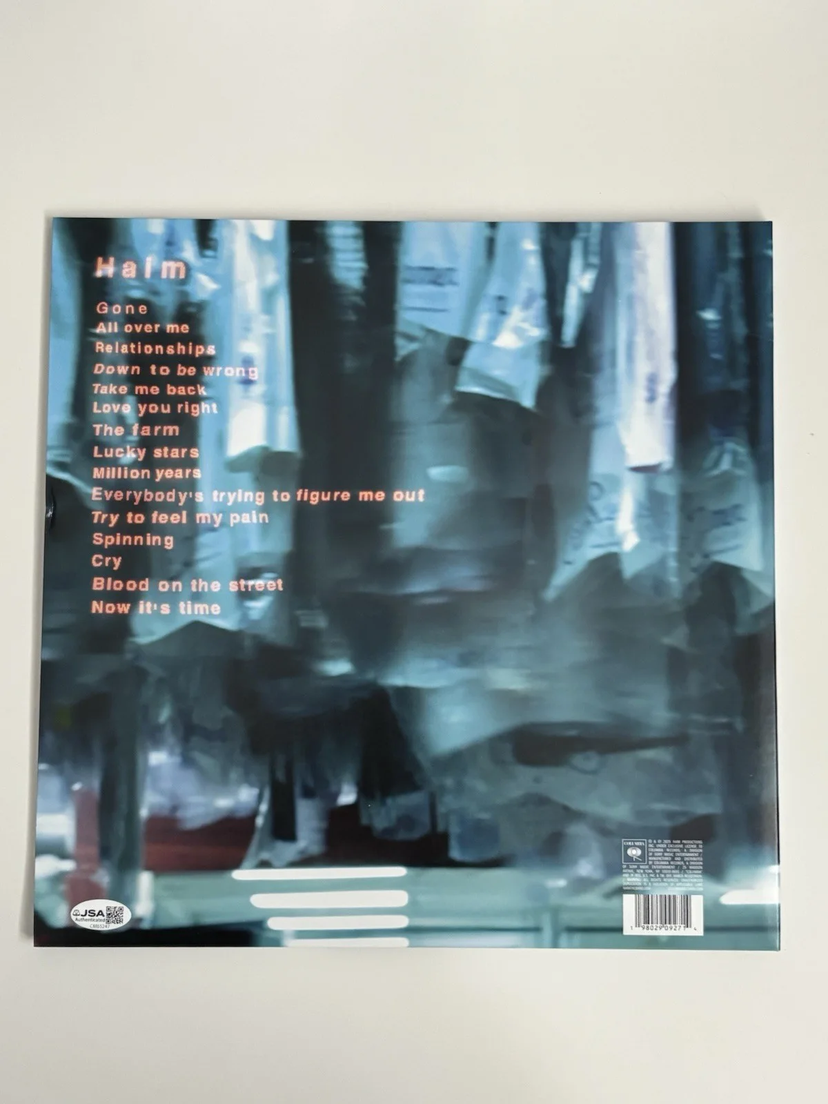 Haim I Quit 2LP Light Blue Vinyl Signed Autographed JSA COA #2, image 4