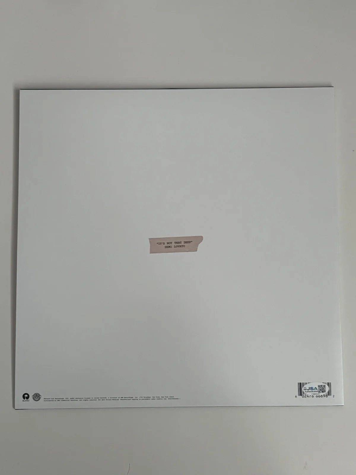 Demi Lovato Its Not That Deep LP Vinyl Signed Autographed JSA COA, image 4