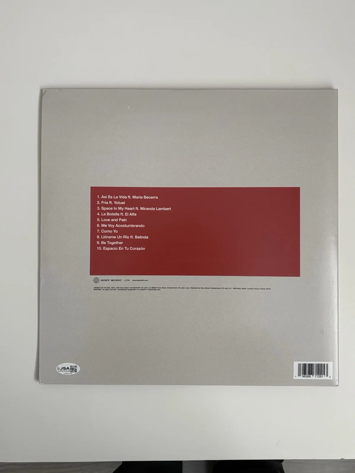 Enrique Iglesias Final Vol 2 LP Vinyl Signed JSA COA, image 4