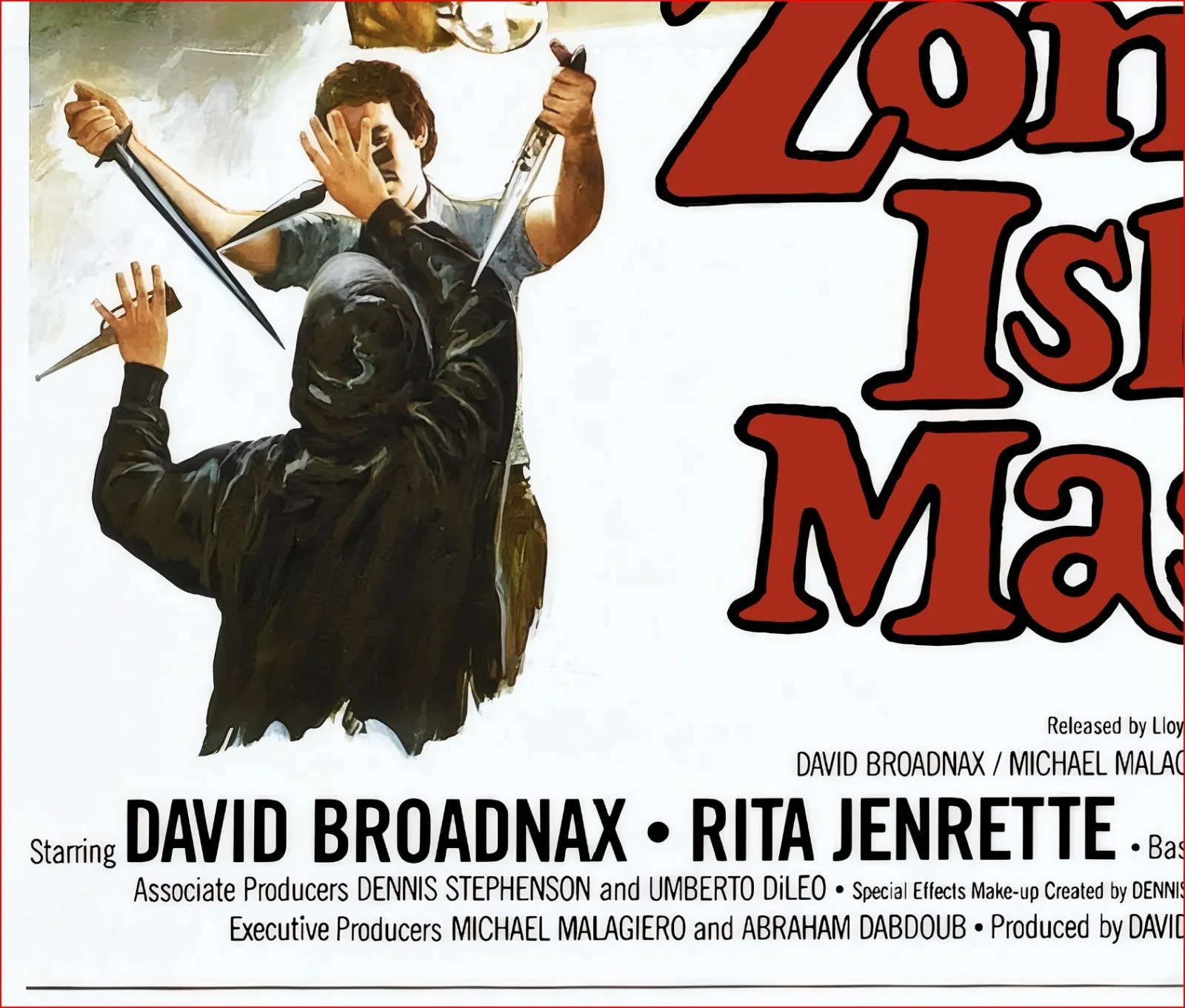 Zombie Island Massacre - 1984 Horror Restored 27.2" x 41" US One Sheet Poster, изображение 4